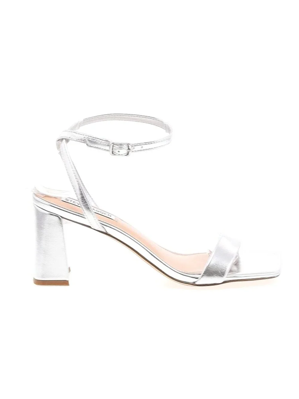 Steve Madden Silver Open-Toed Heels